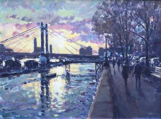 Late Afternoon Stroll, Albert Bridge
